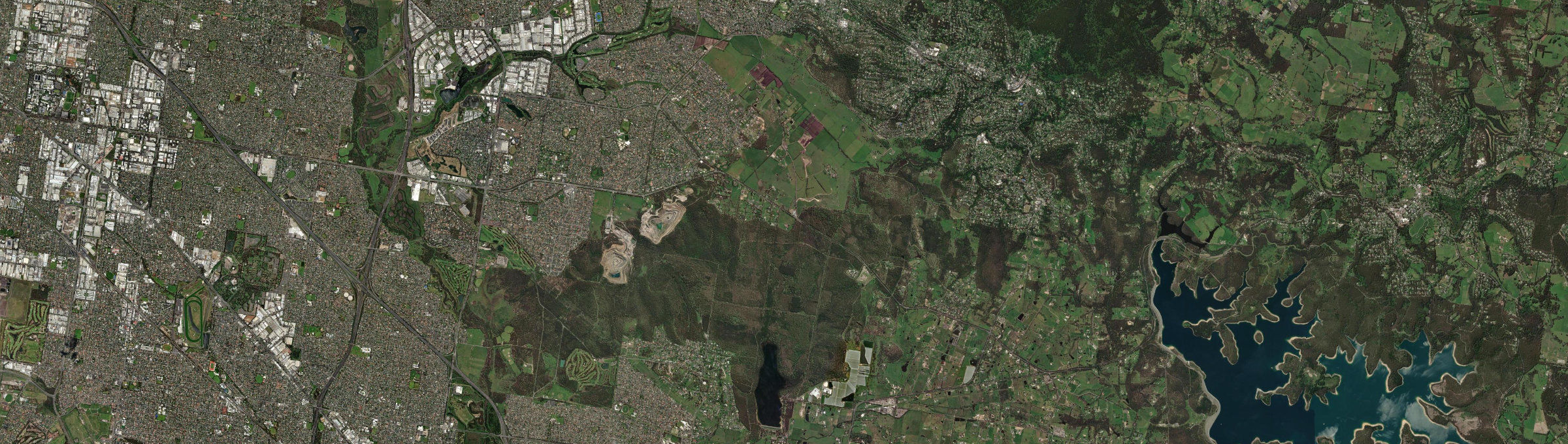 Aerial view of Lysterfield, VIC