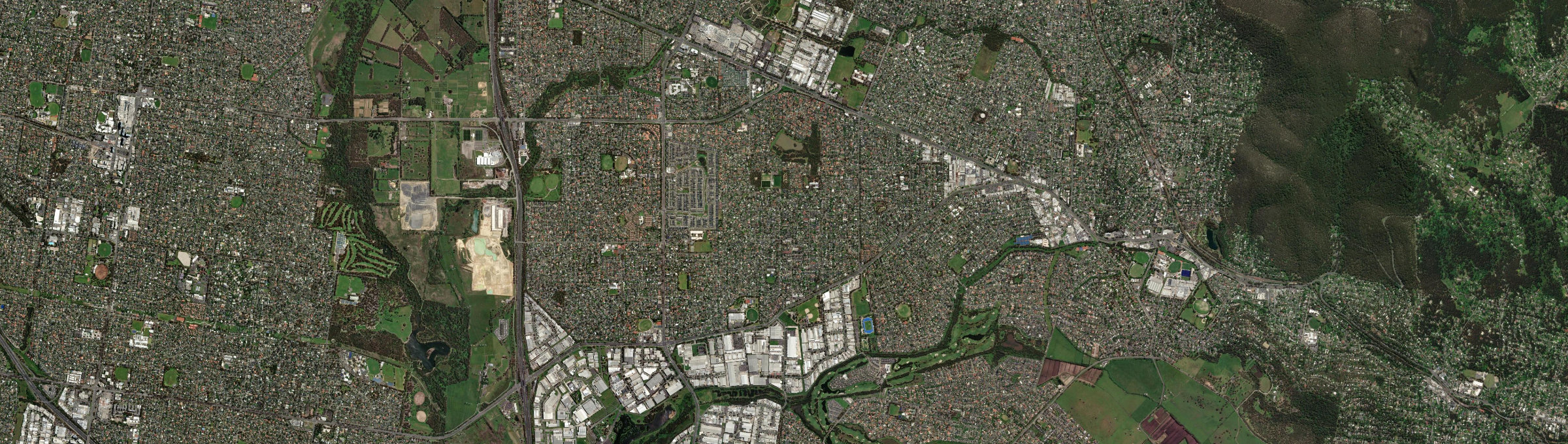 Aerial view of Knoxfield, VIC