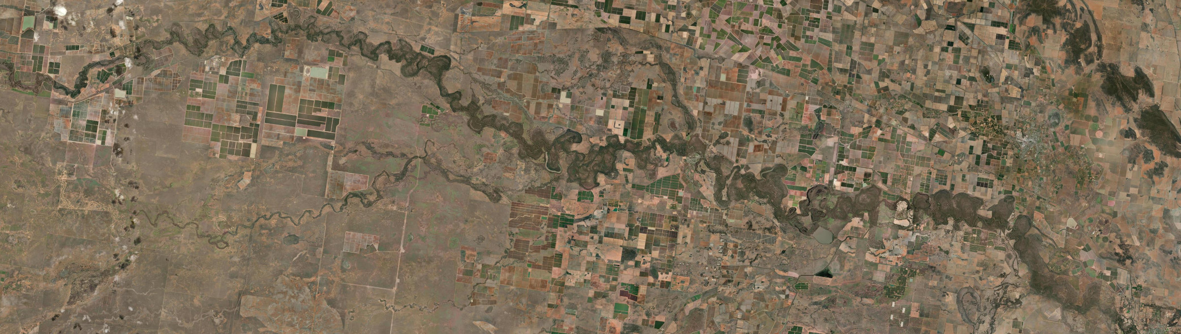 Aerial view of Darlington Point, NSW