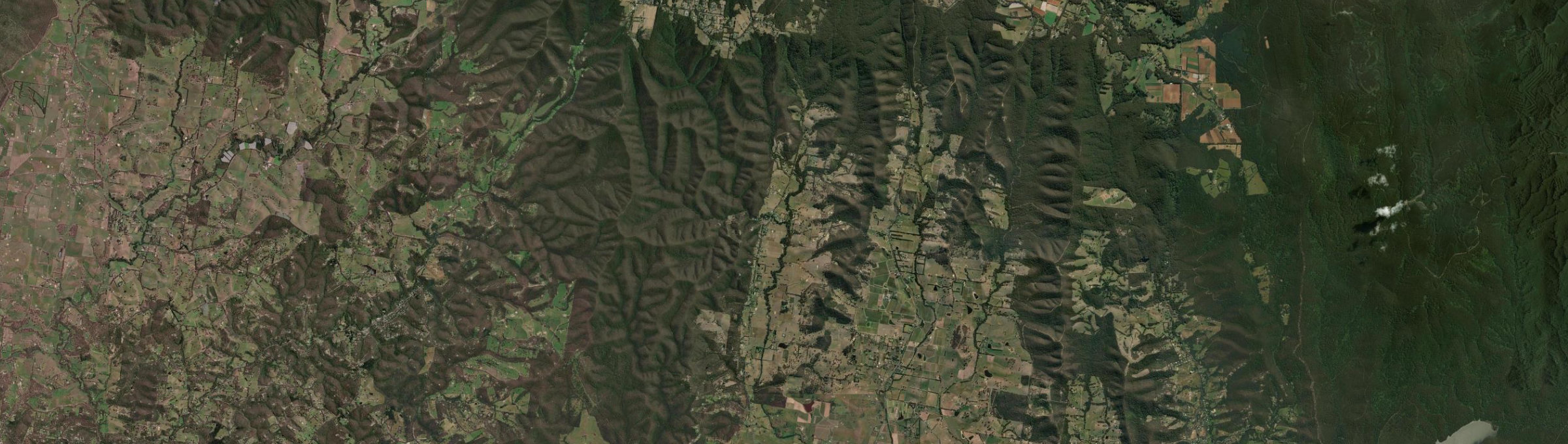 Aerial view of Steels Creek, VIC