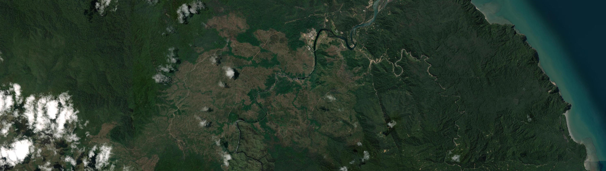 Aerial view of Wujal Wujal, QLD