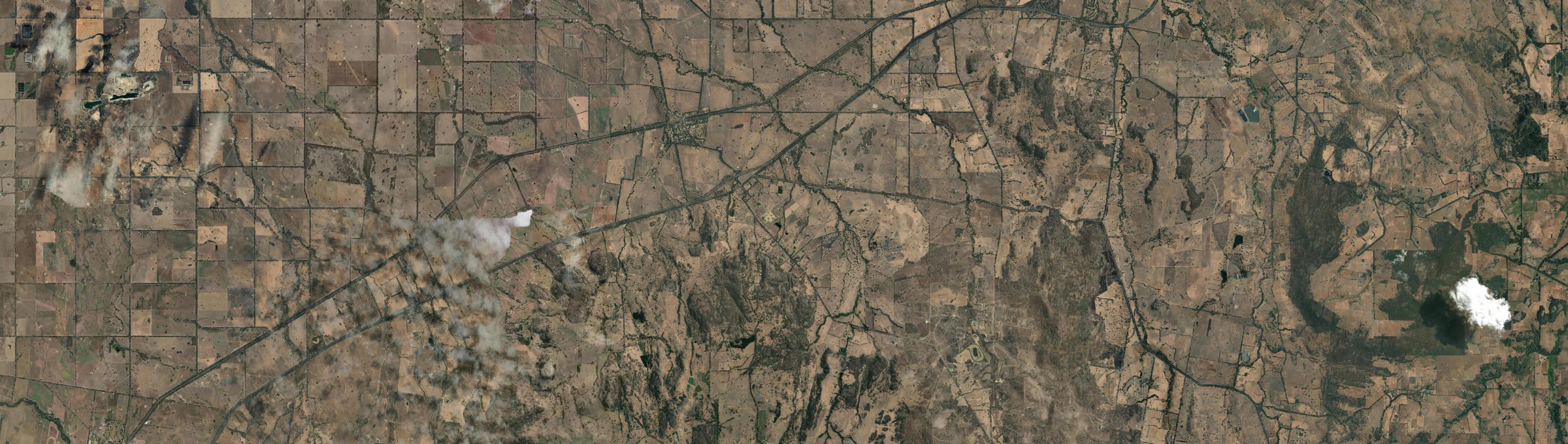Aerial view of Longwood East, VIC