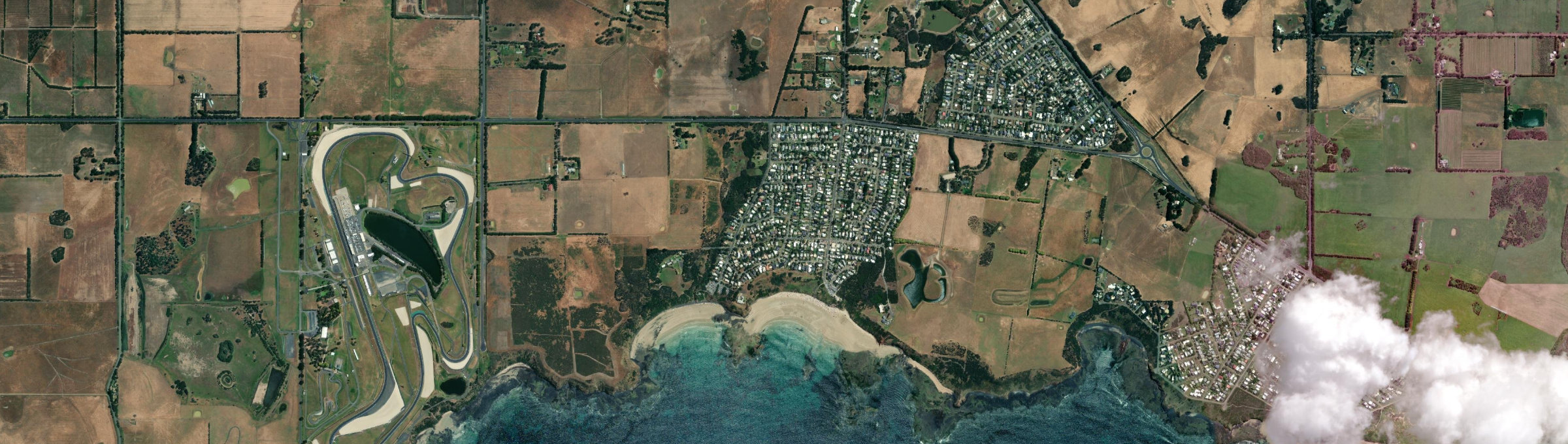Aerial view of Smiths Beach, VIC