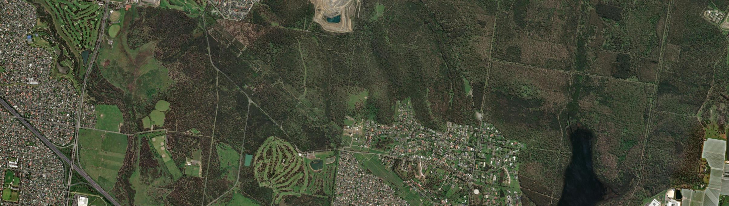 Aerial view of Lysterfield South, VIC
