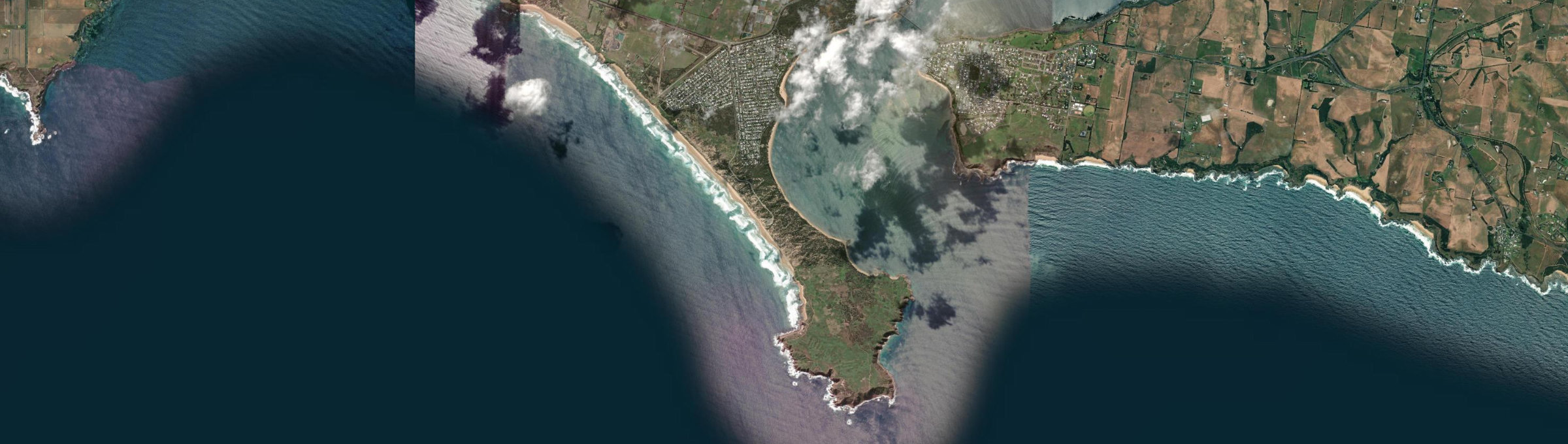 Aerial view of Cape Woolamai, VIC