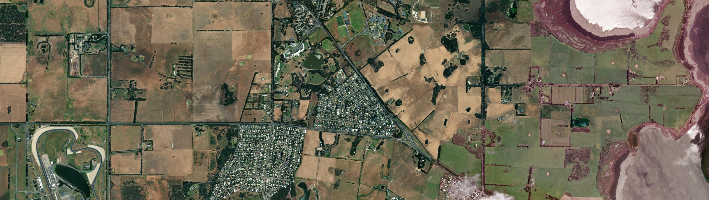 Aerial view of Sunset Strip (Vic.), VIC