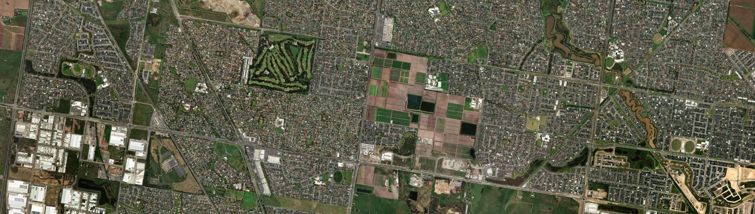 Aerial view of Cranbourne North, VIC