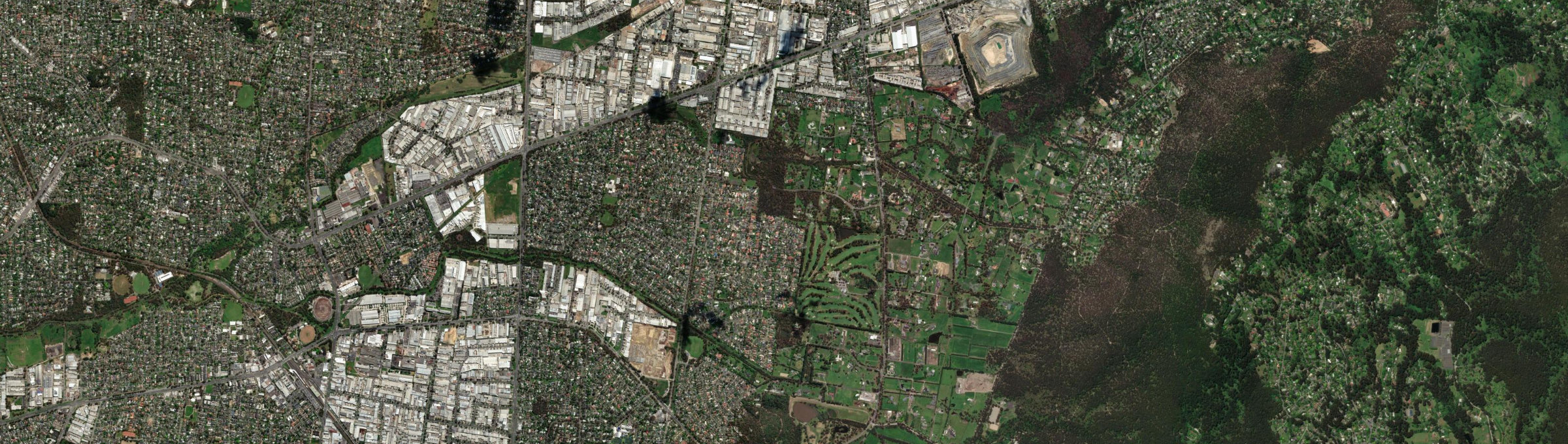 Aerial view of Kilsyth South, VIC