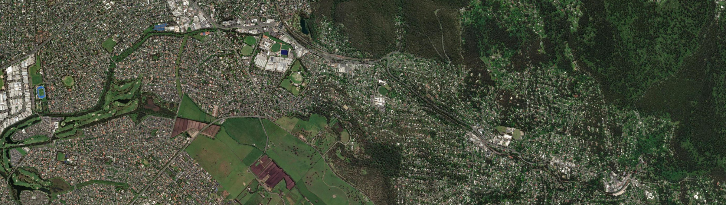 Aerial view of Upper Ferntree Gully, VIC
