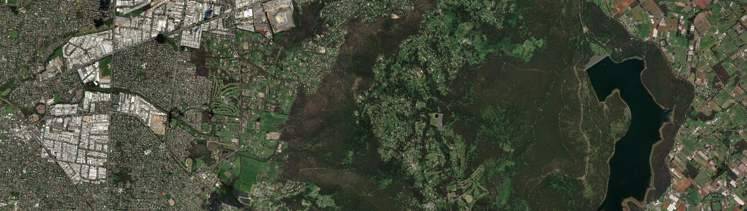Aerial view of Mount Dandenong, VIC