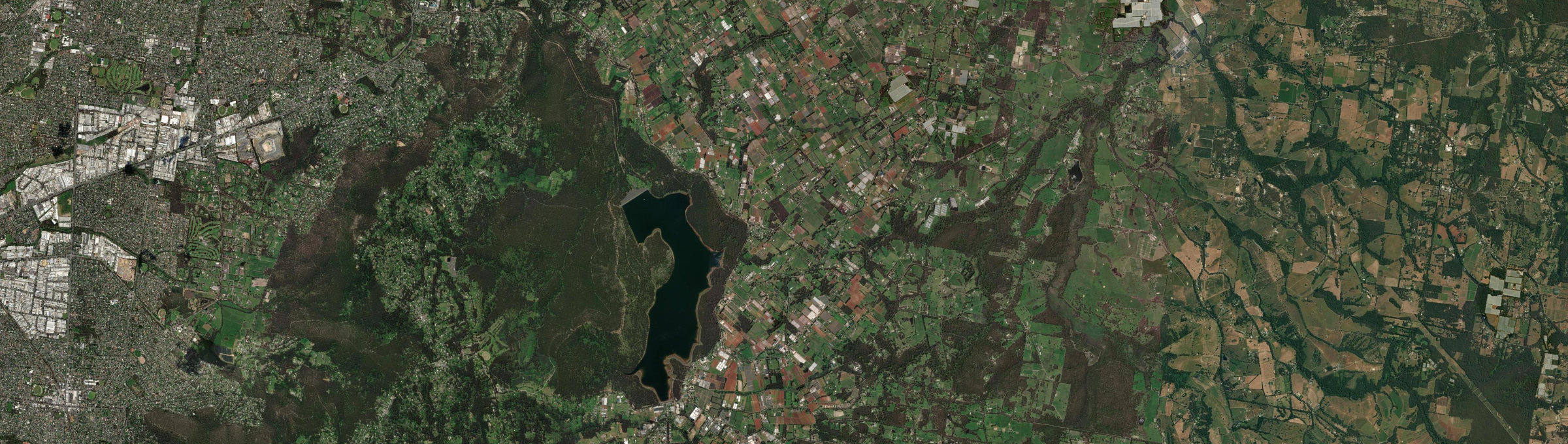 Aerial view of Silvan, VIC