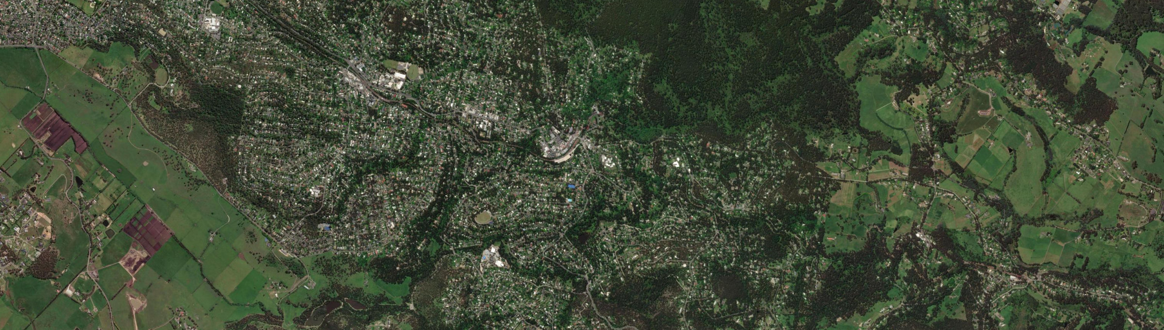 Aerial view of Belgrave, VIC