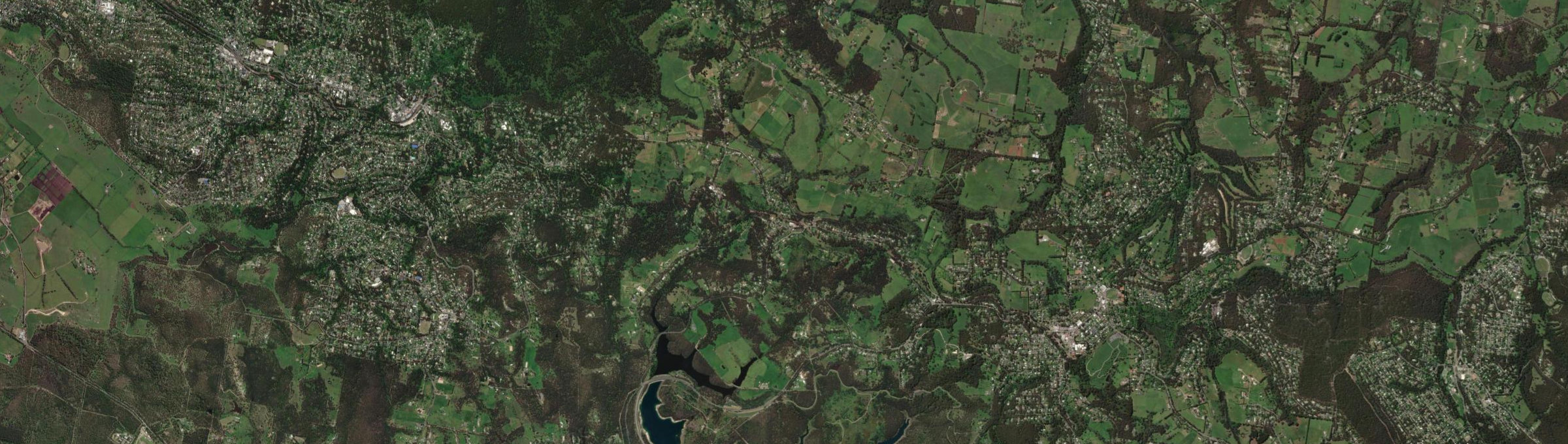 Aerial view of Menzies Creek, VIC