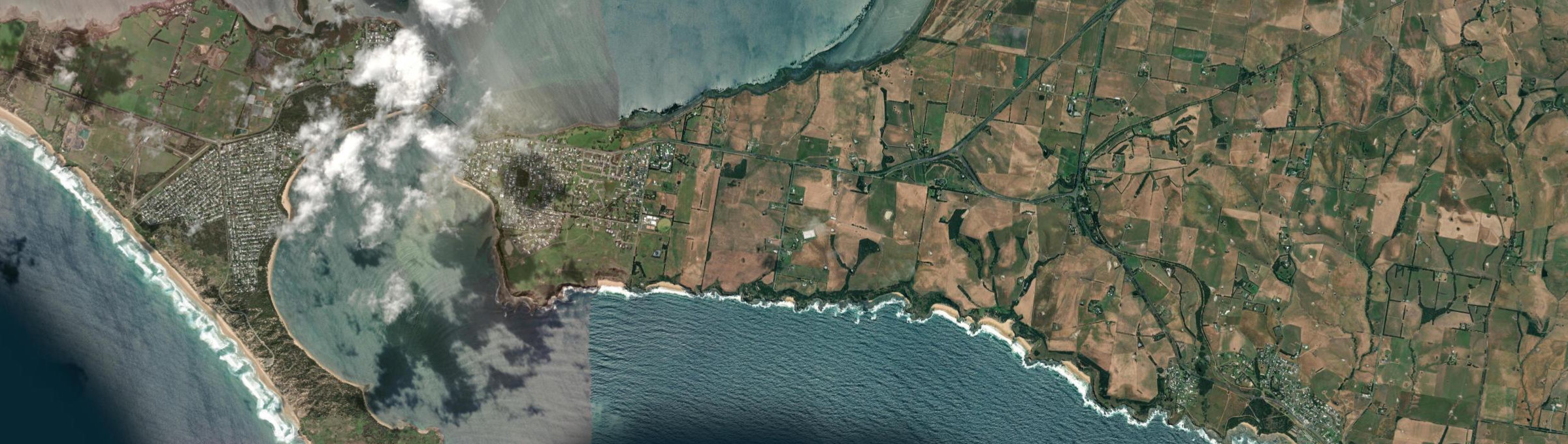 Aerial view of San Remo (Vic.), VIC