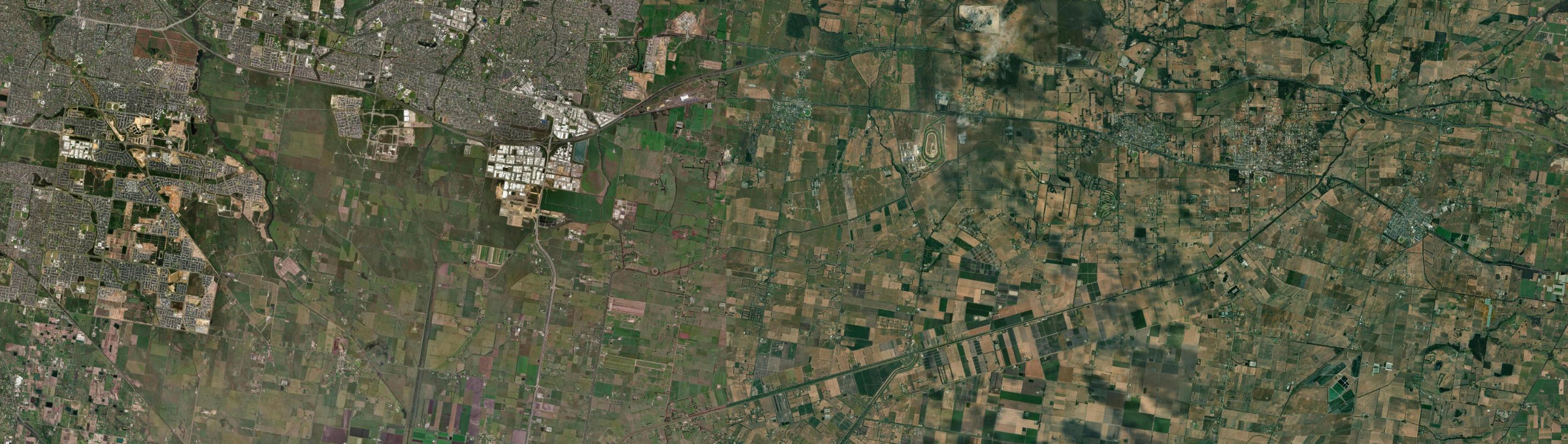 Aerial view of Nar Nar Goon, VIC