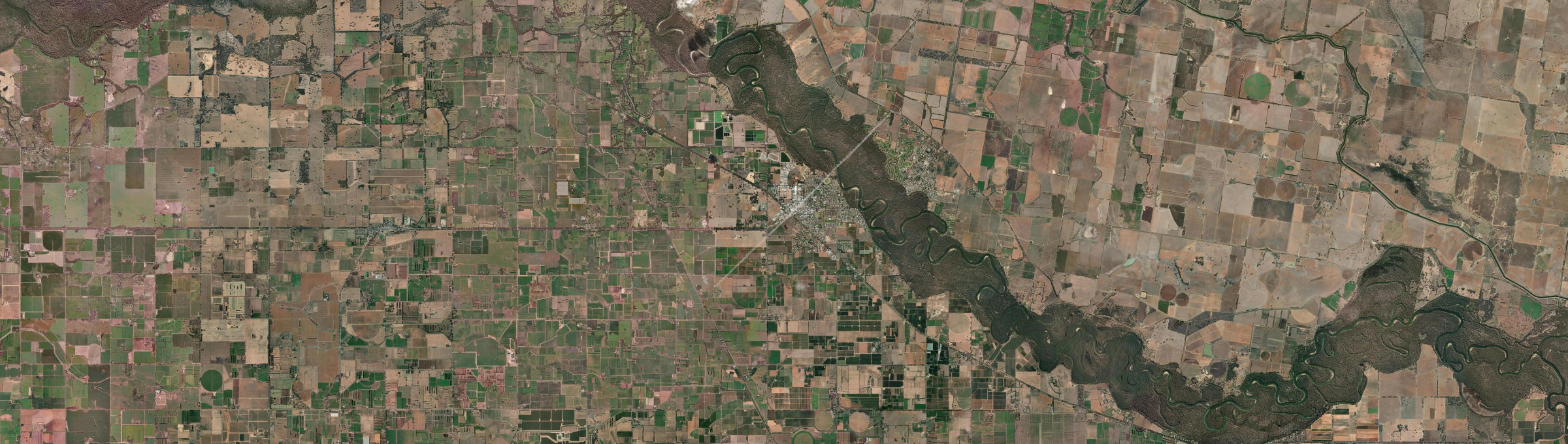 Aerial view of Cobram, VIC