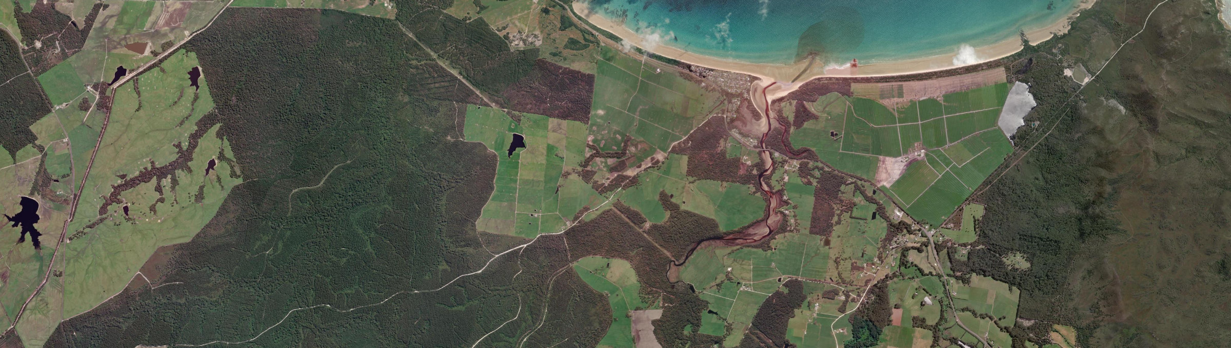 Aerial view of Hellyer, TAS