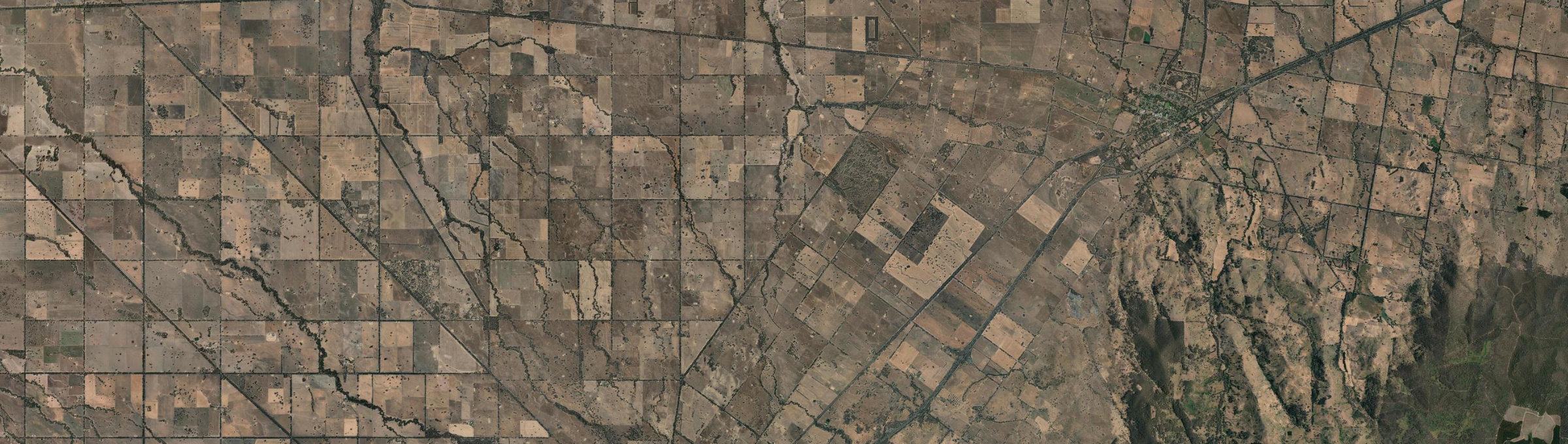 Aerial view of Riggs Creek, VIC