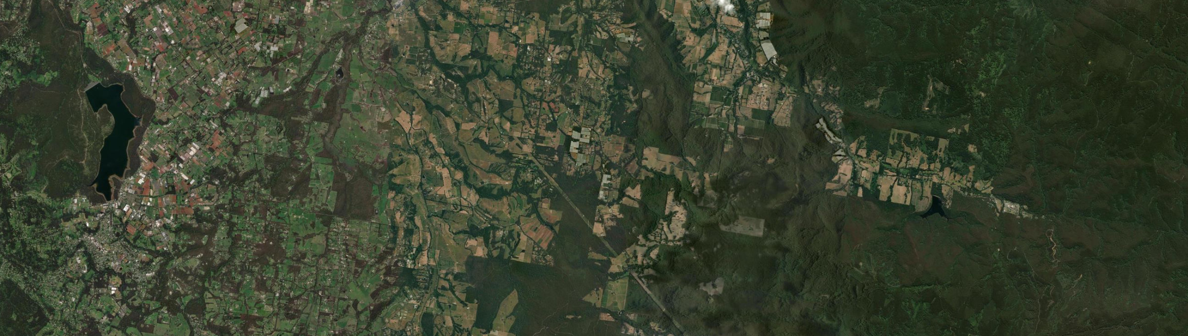 Aerial view of Hoddles Creek, VIC