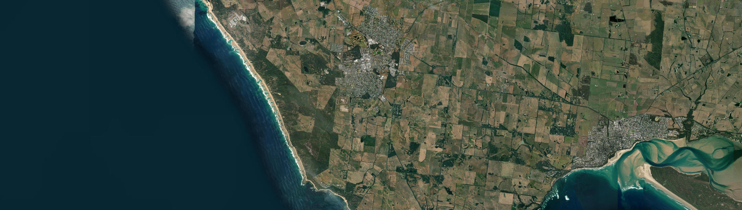 Aerial view of Wonthaggi, VIC