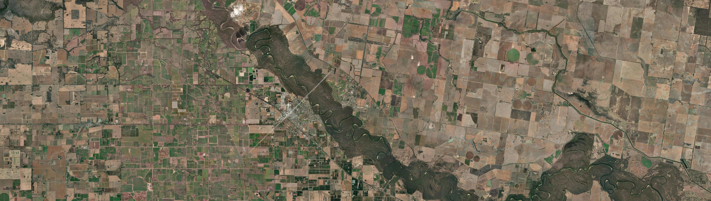 Aerial view of Barooga, NSW