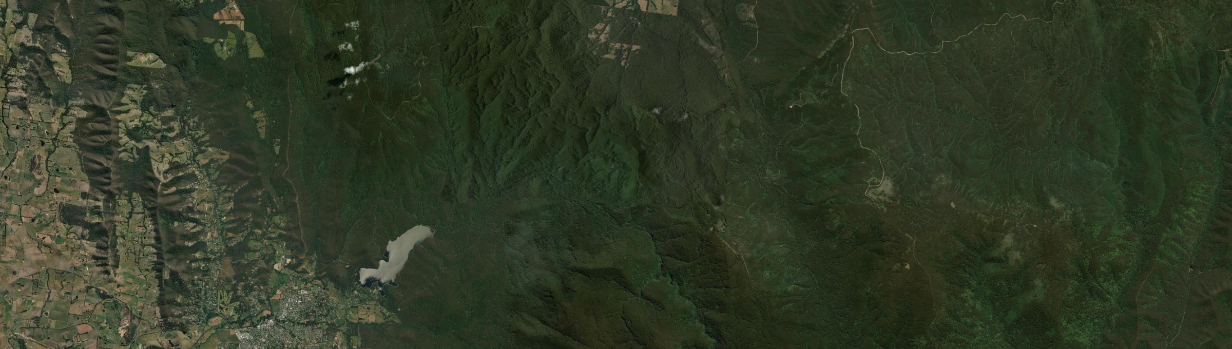 Aerial view of Fernshaw, VIC