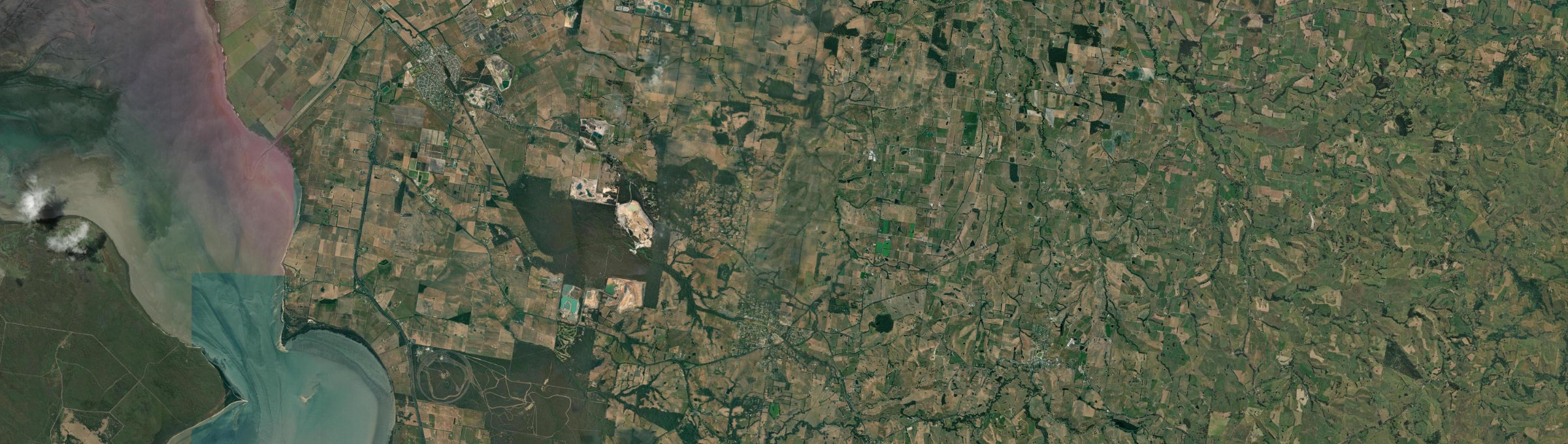 Aerial view of Nyora (Vic.), VIC