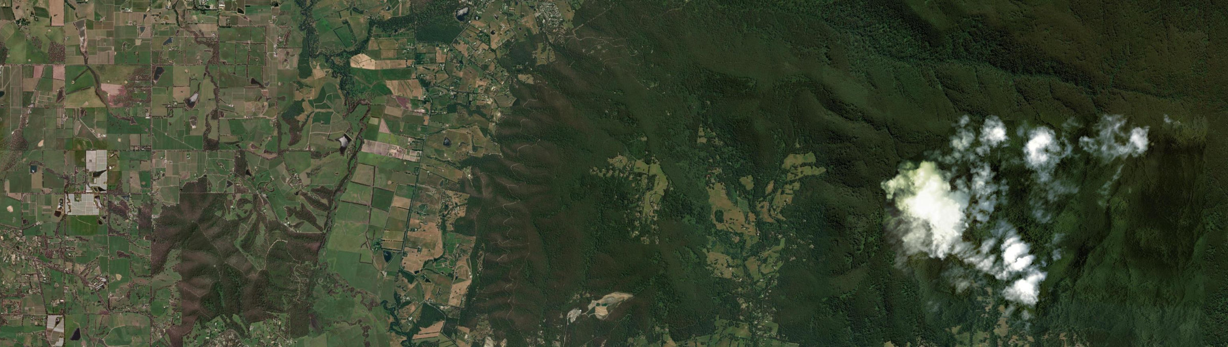 Aerial view of Mount Toolebewong, VIC
