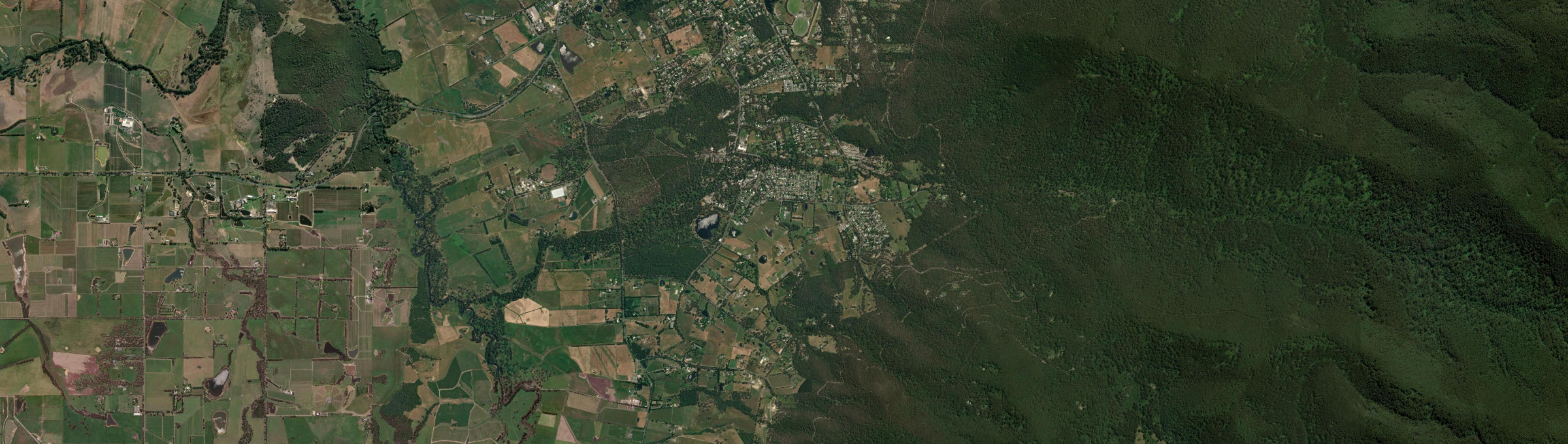 Aerial view of Badger Creek, VIC
