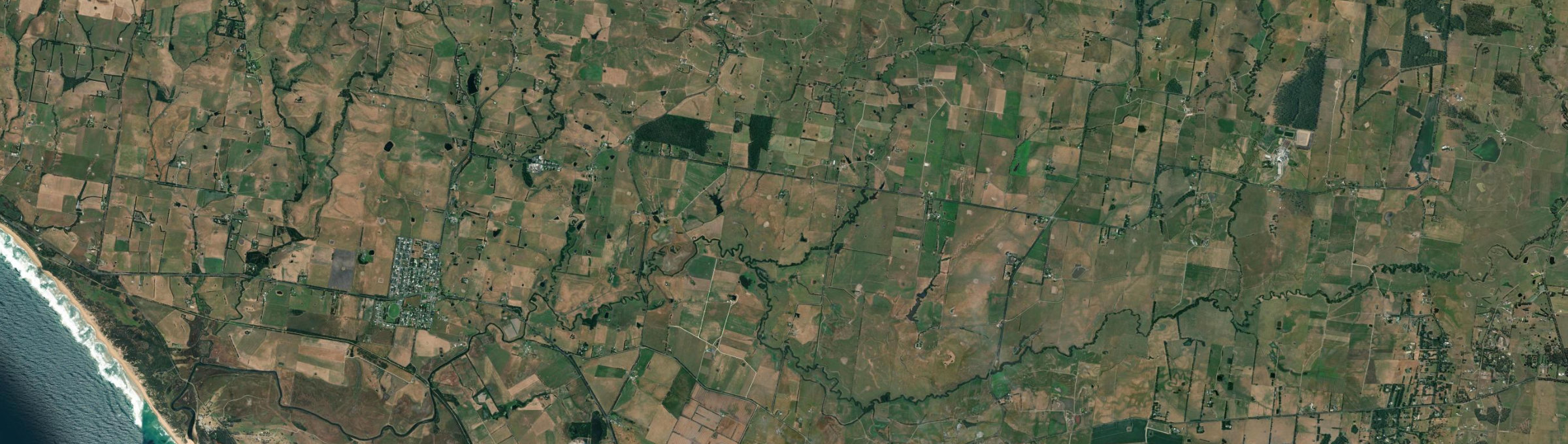 Aerial view of West Creek, VIC