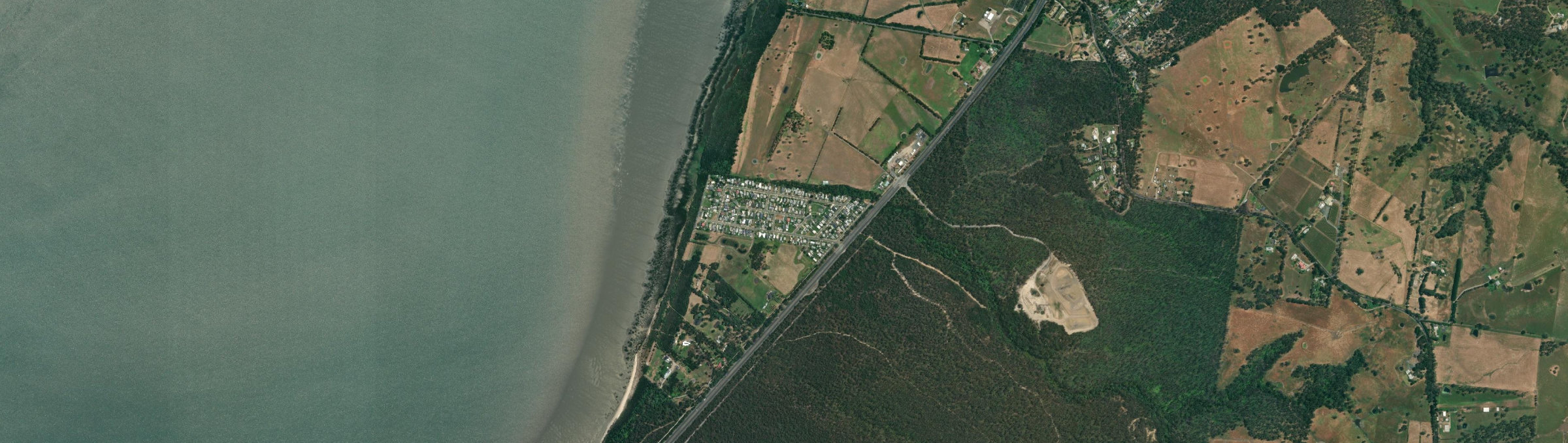 Aerial view of Pioneer Bay, VIC