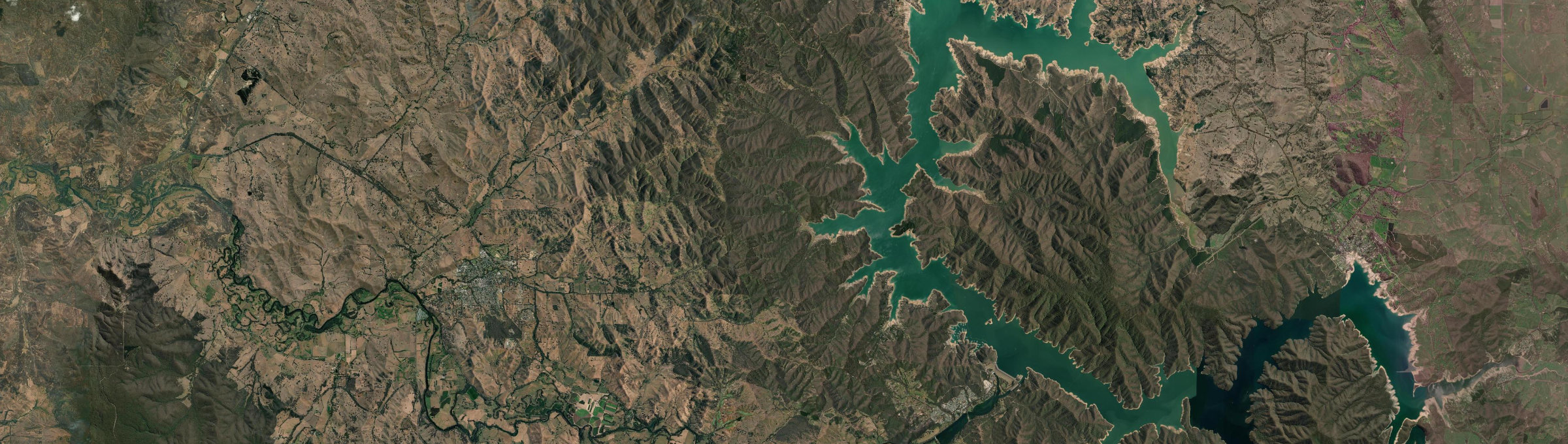 Aerial view of Devils River, VIC