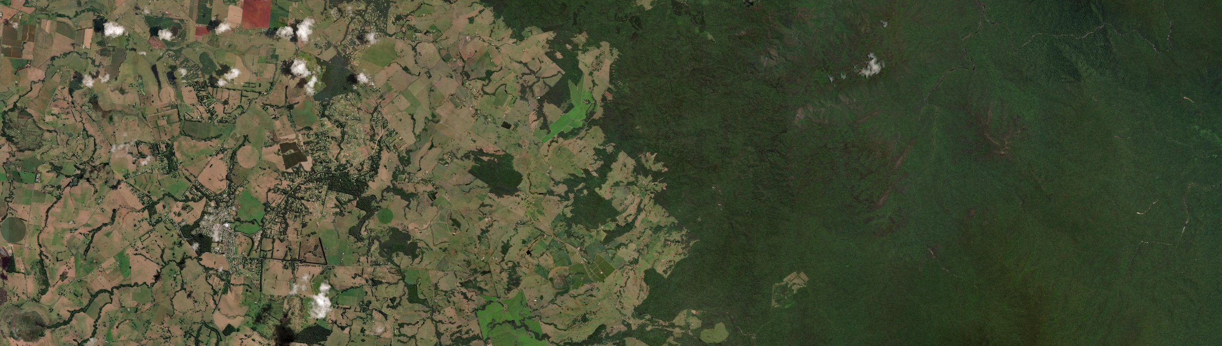 Aerial view of Butchers Creek, QLD