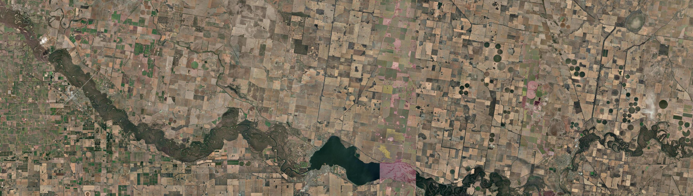 Aerial view of Mulwala, NSW