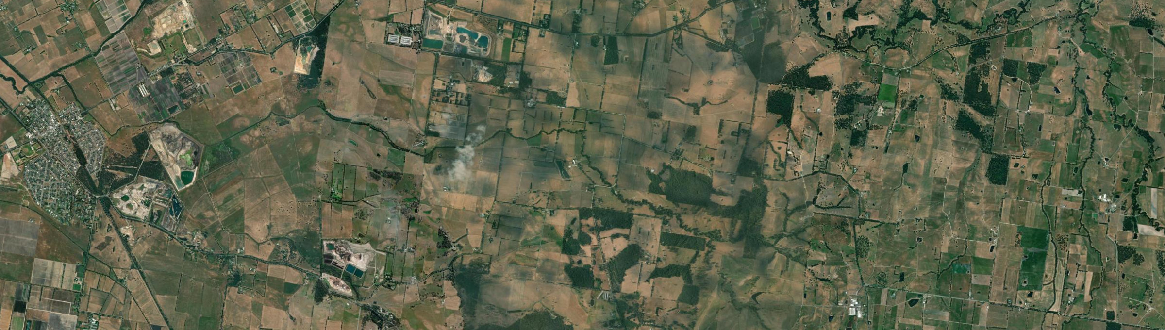 Aerial view of Lang Lang East, VIC