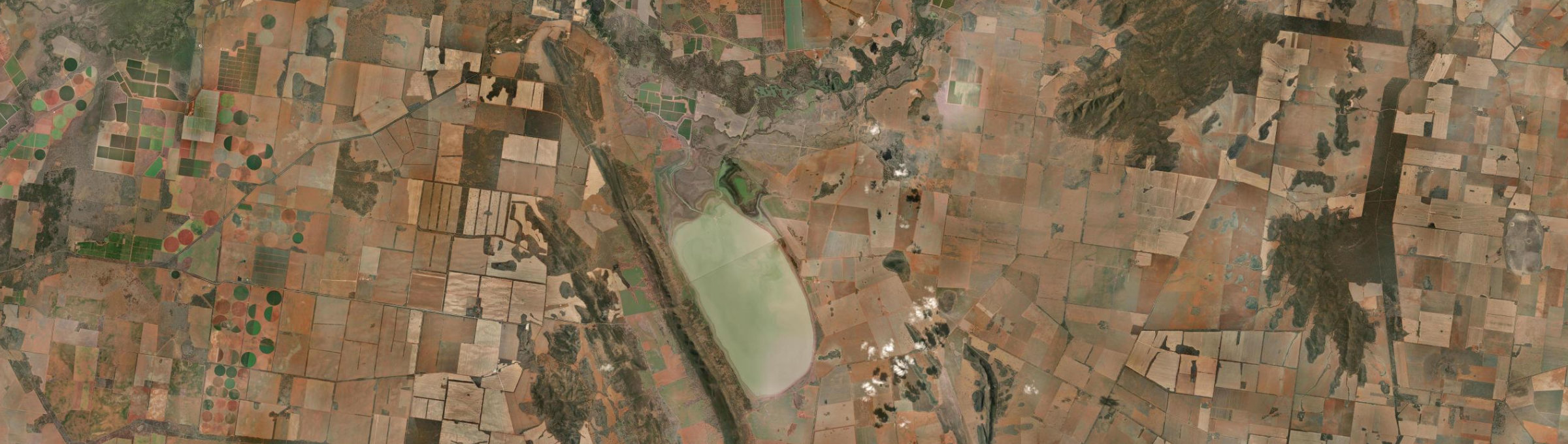 Aerial view of Lake Brewster, NSW