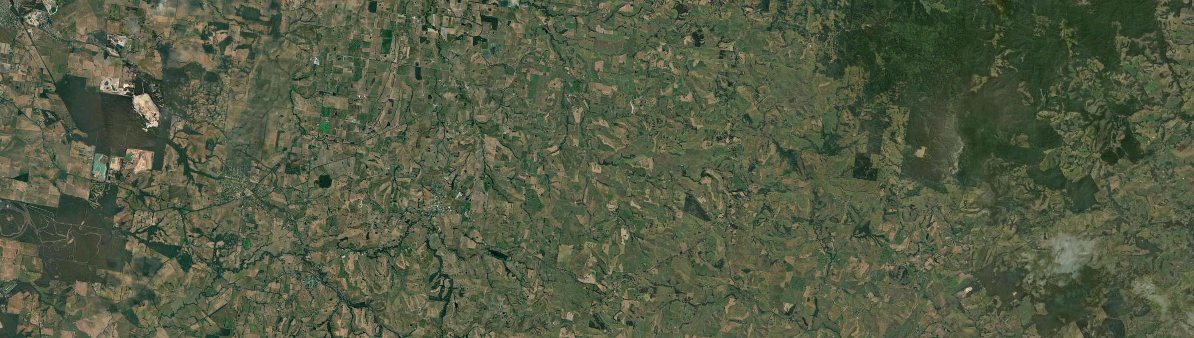 Aerial view of Poowong East, VIC