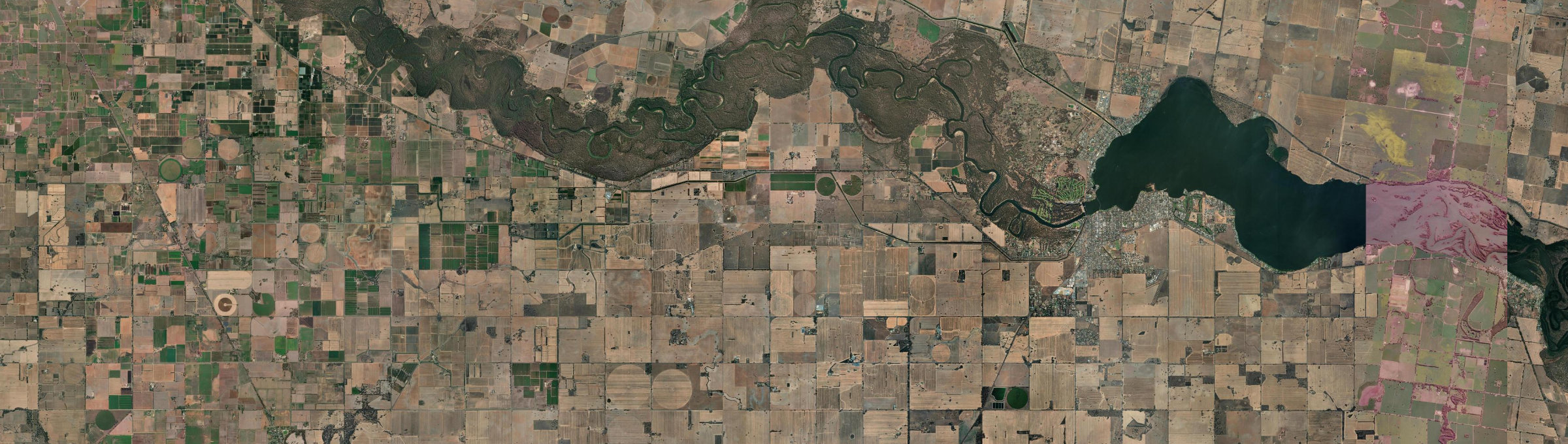 Aerial view of Burramine, VIC