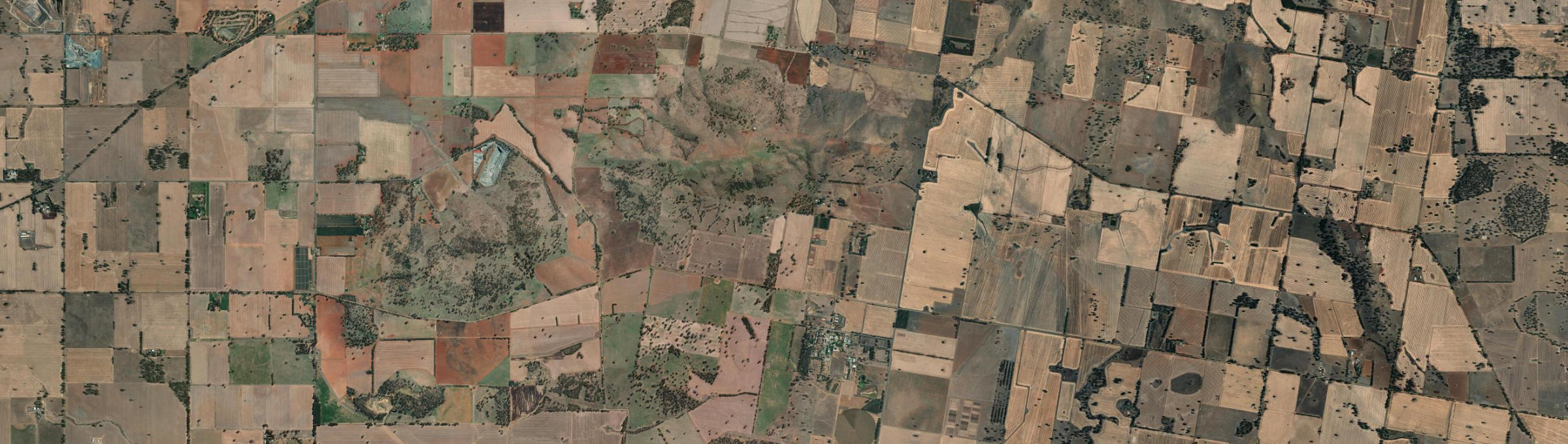 Aerial view of Mount Major, VIC