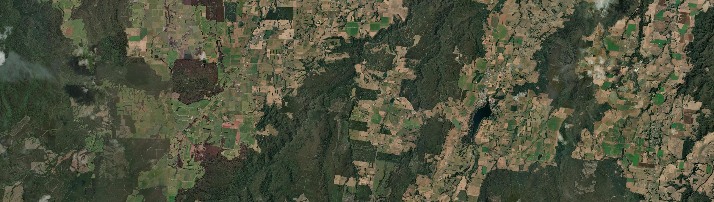 Aerial view of West Ridgley, TAS