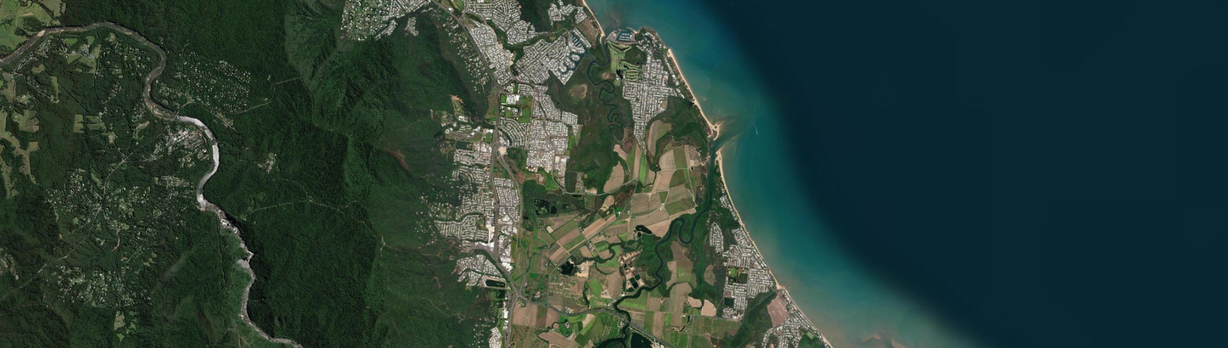 Aerial view of Yorkeys Knob, QLD