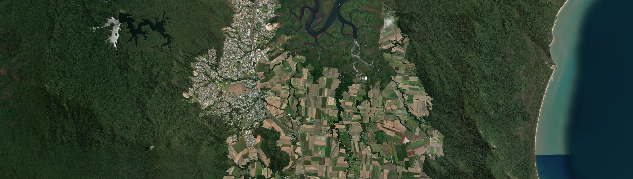 Aerial view of Wrights Creek (Qld), QLD