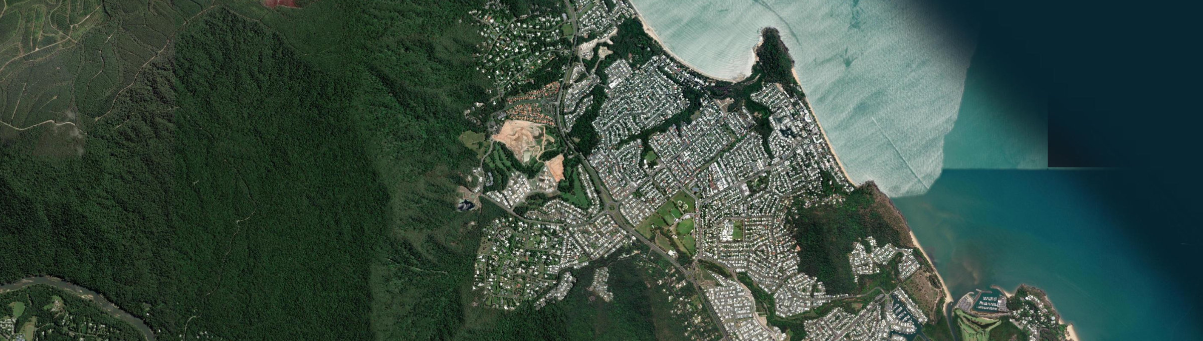 Aerial view of Kewarra Beach, QLD