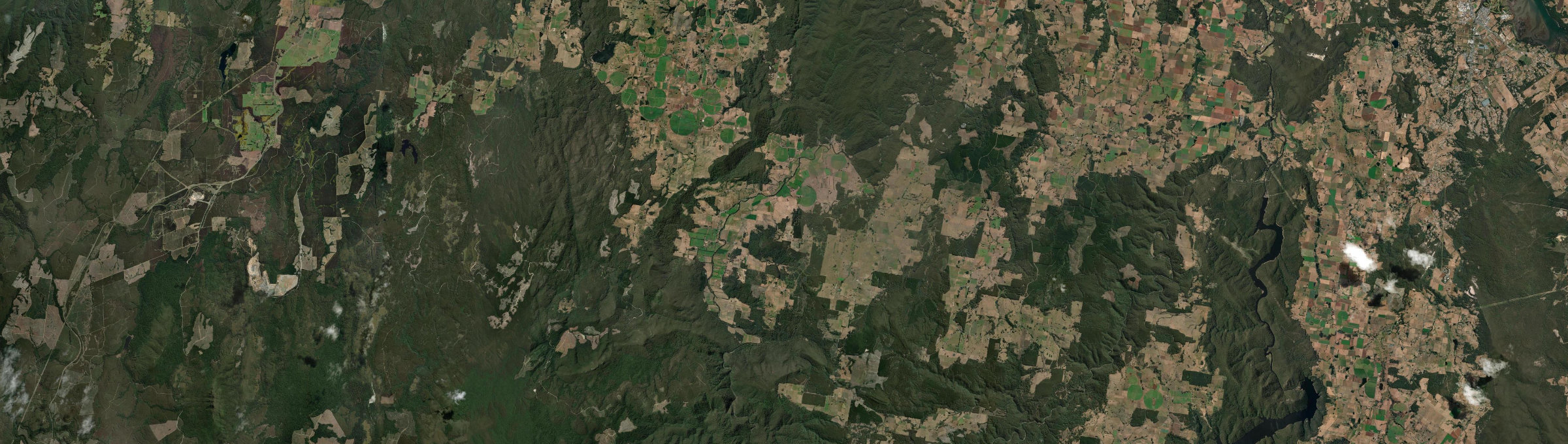 Aerial view of Gunns Plains, TAS