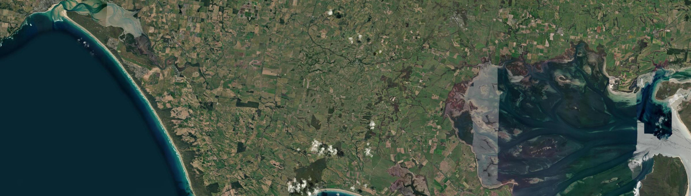 Aerial view of Fish Creek, VIC