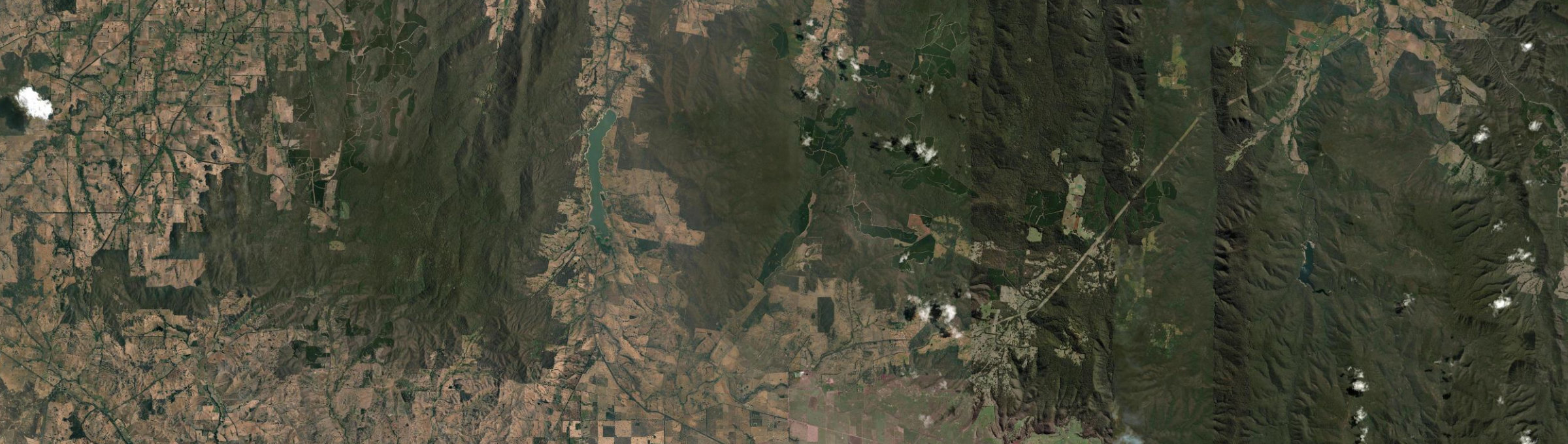 Aerial view of Bridge Creek, VIC