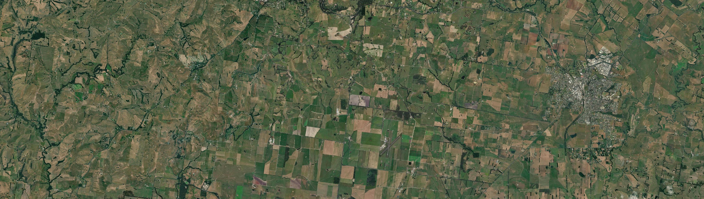 Aerial view of Korumburra South, VIC