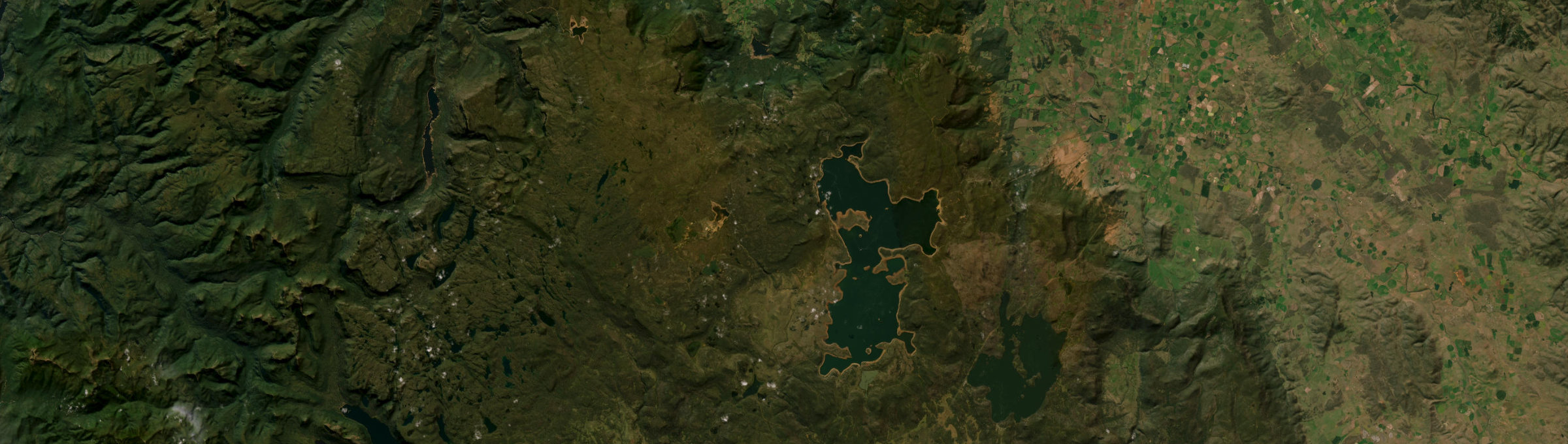 Aerial view of Central Plateau, TAS