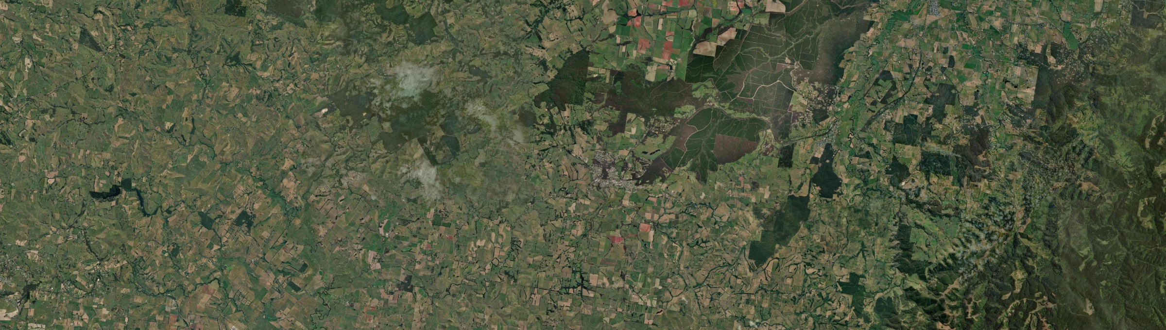 Aerial view of Mirboo North, VIC