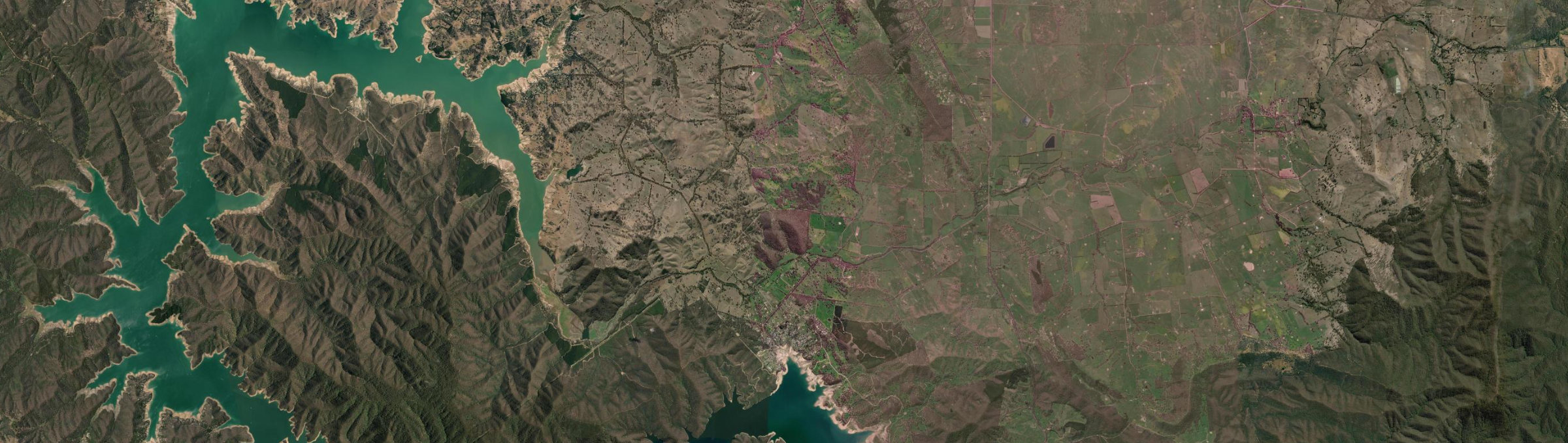 Aerial view of Goughs Bay, VIC